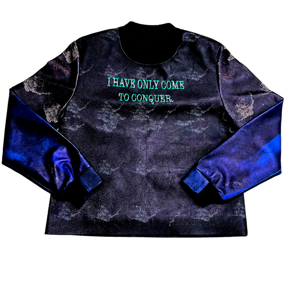 CONQUER LEATHER SWEATSHIRT