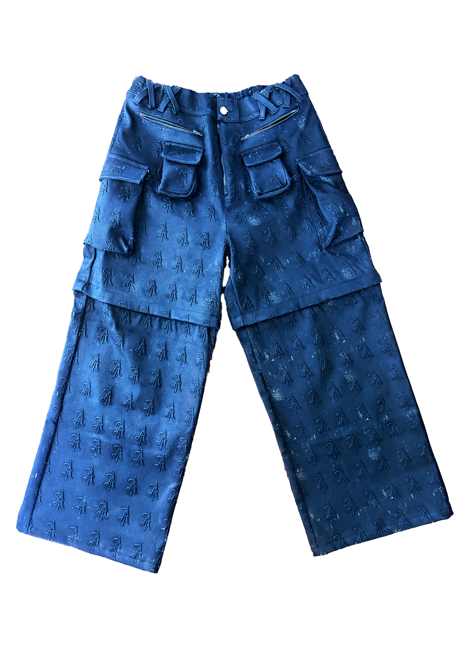 Convertible Cargo Waxed Jeans