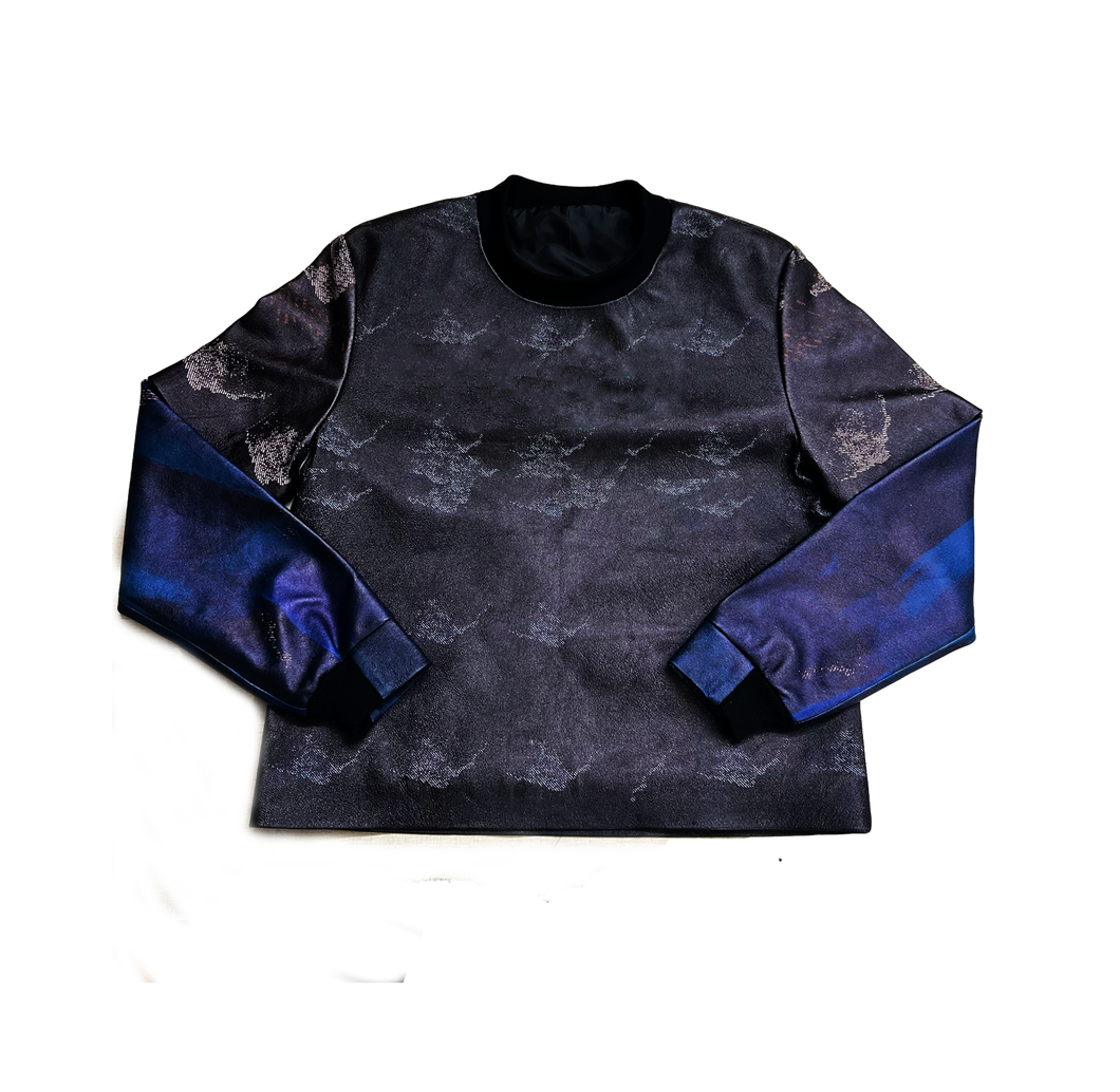 LUXE LEATHER SWEATSHIRT
