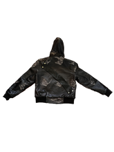 Load image into Gallery viewer, BLACK KNIGHT REVERSIBLE LEATHER HOODIE
